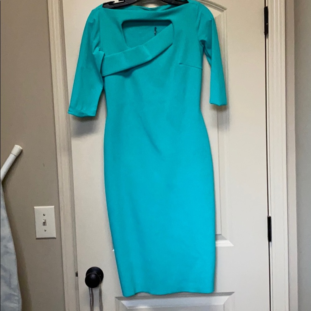 New NWT Chiara Boni La Petite Robe Aqua dress size 42 / 6